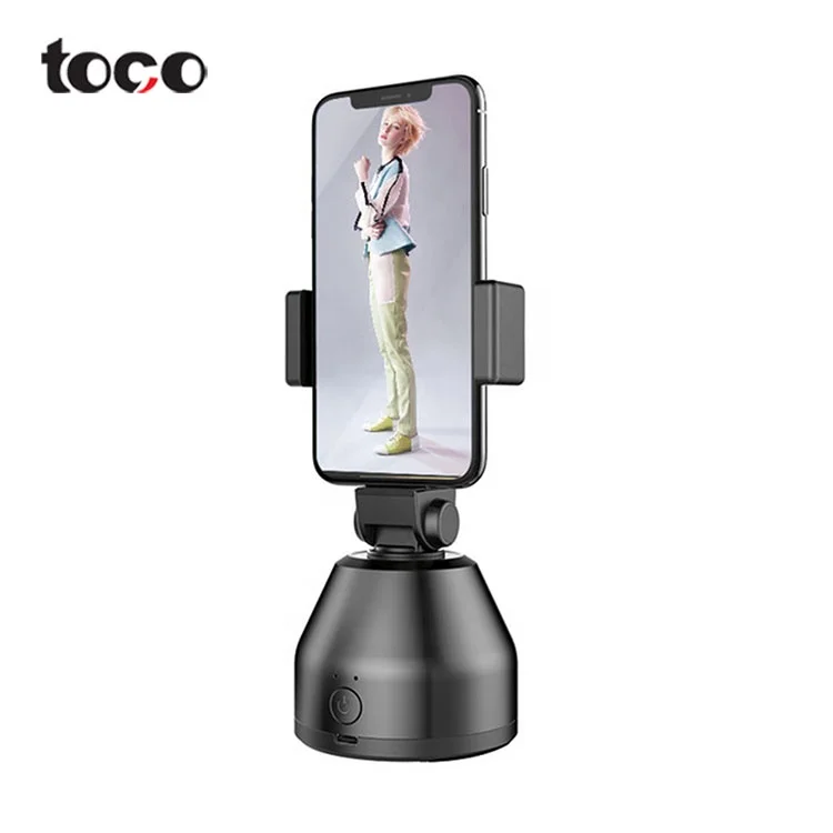 

toco Face Tracking stick Mobile All-in-one 360 smart Rotation Auto rotation shooting stick, Black white pink