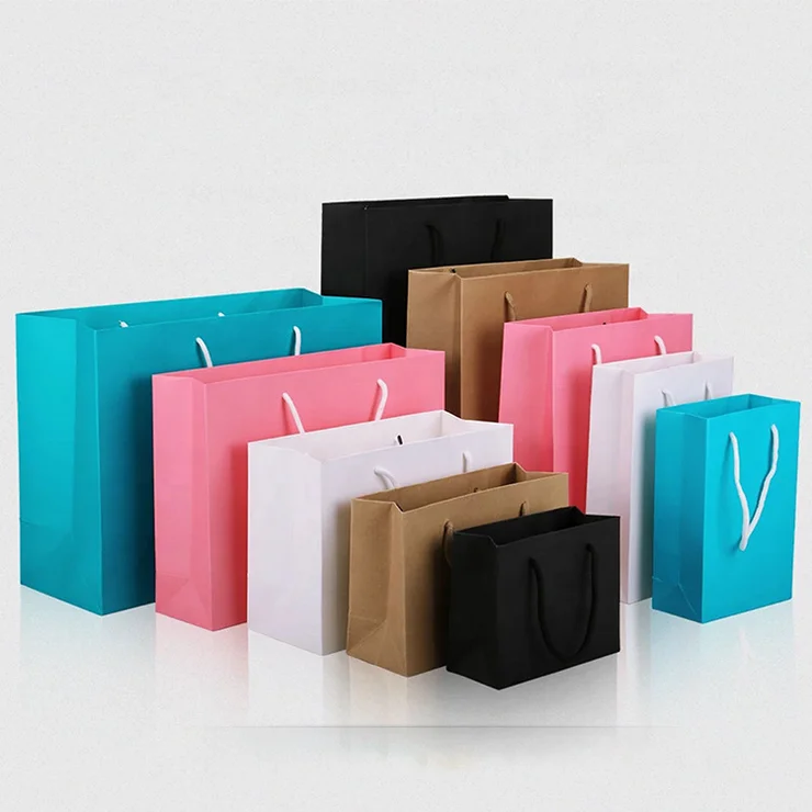 product-Custom Retail Bulk Paper Bags Design Cheap Disposable Shopping Paper Packaging Gift Bag With