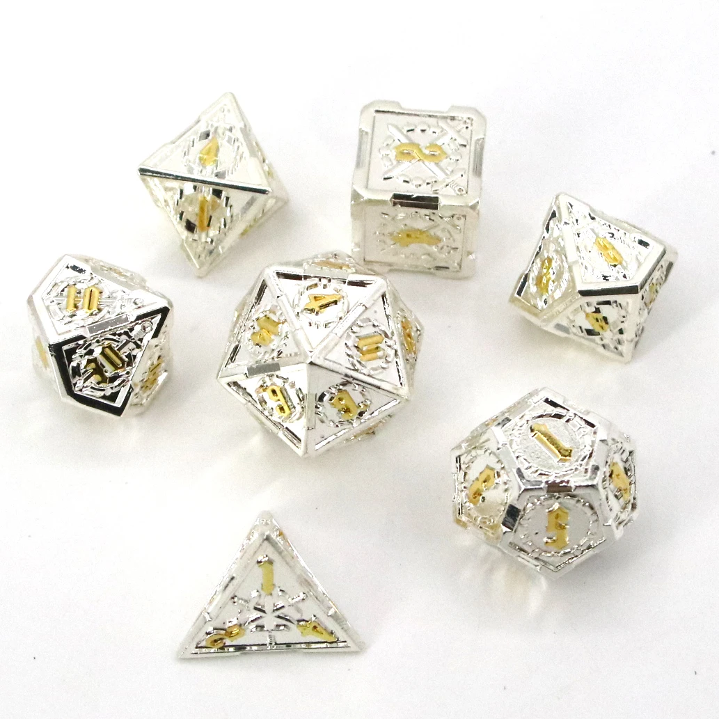

Dice Polyhedral Metal Custom Dice set Personalized engrave dice