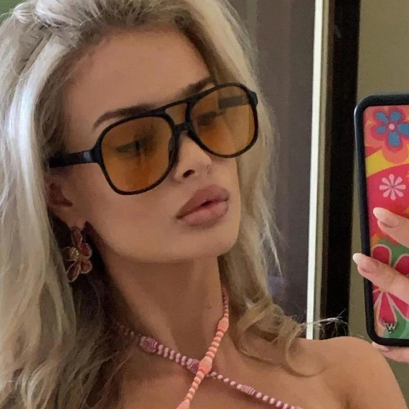 

New Arrival Fashion Oversized Sunglasses 2022 Women Classic Retro Aviation big Frame Sun Glasses Travel Eyewear Driving Shades