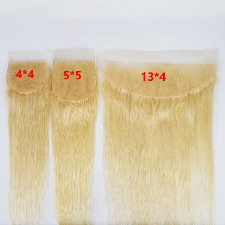 

Highknight Single Knots Virgin Hair 613 Blond Color Swiss Lace 4*4 5*5 6*6 HD Lace Closure 13x4 13x6 Lace Frontal Closure