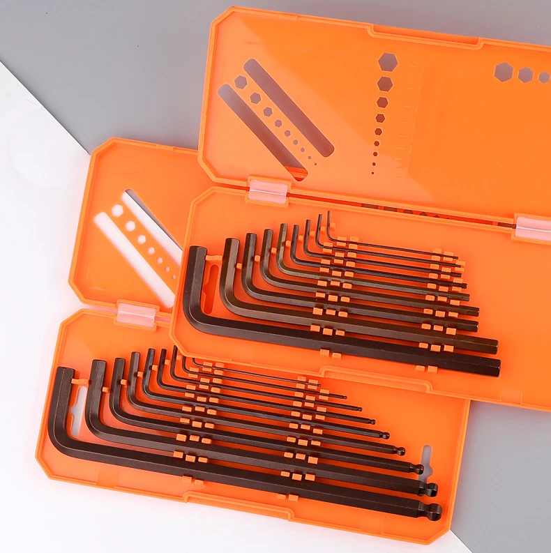 Multifunctional S2 Long L Type Ball Head Allen Wrench Set With All Size