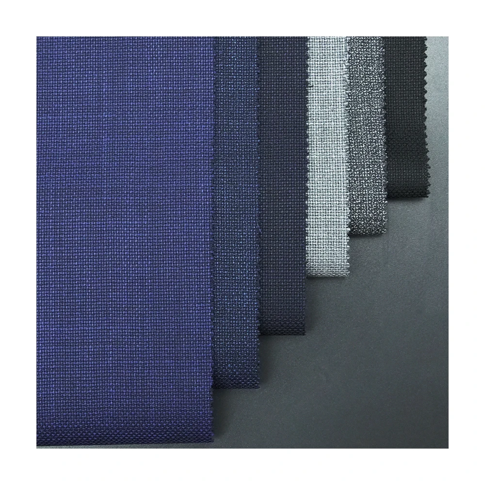 New Luxury Italian RTS Worsted Merino Wool Polyester Blend Fabric for Men's Suits Organic Yarn Dyed Pattern for Jackets
