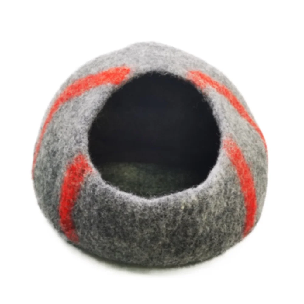 

Round Long Faux Fur Dog Bed Removable Super Plush Calming Pet Bed and Cat Bed wool cat cave, Picture