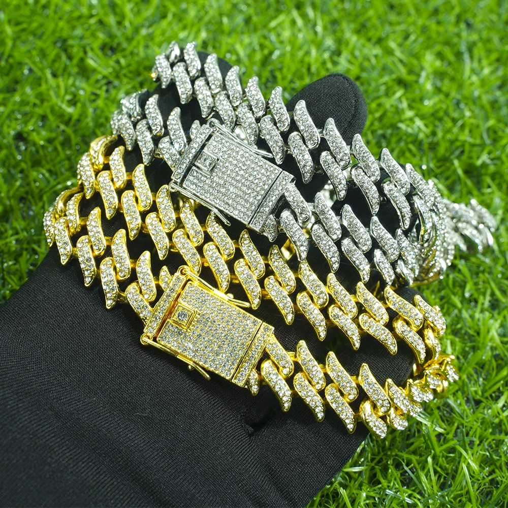 

Wholesale 18k Gold Plated Chunky Cuban Chain Necklace Copper Cuban Link Chain Hip Hop Cuban Chain Necklace Jewelry