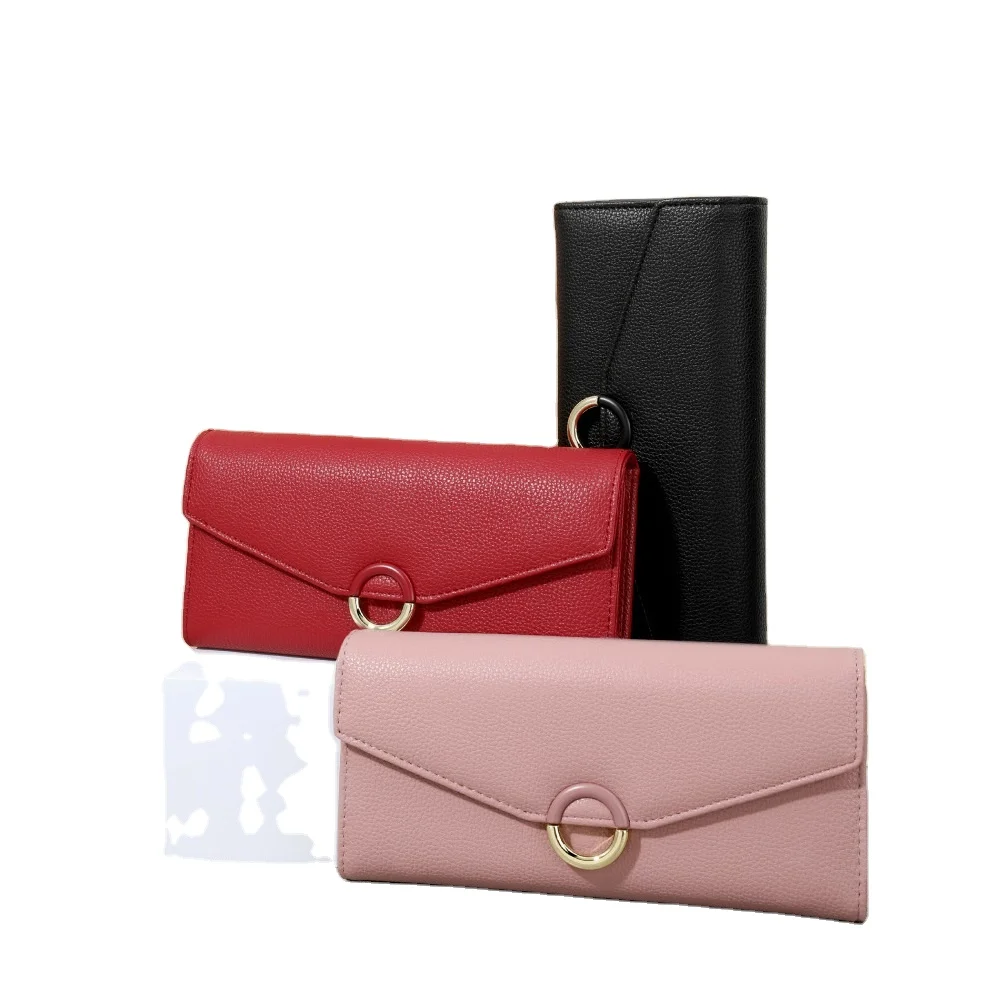 

Fashion Luxury Durable Long credit card wallet Leather Women Zipper Purse, Customized