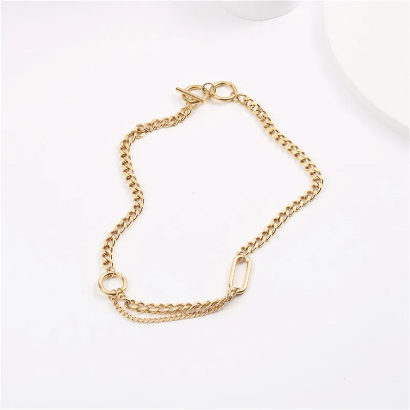 

Joolim Jewelry PVD Gold Plated Stylish Cuban Chain Necklace Trendy Jewelry Wholesale Fashion Jewelry