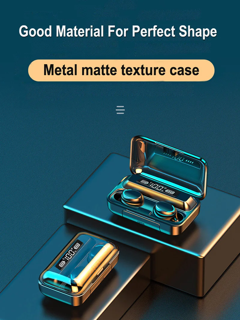 F9 2020 Tws 5.0 In-ear Touch Control Led 3 Three Display Bluetooth