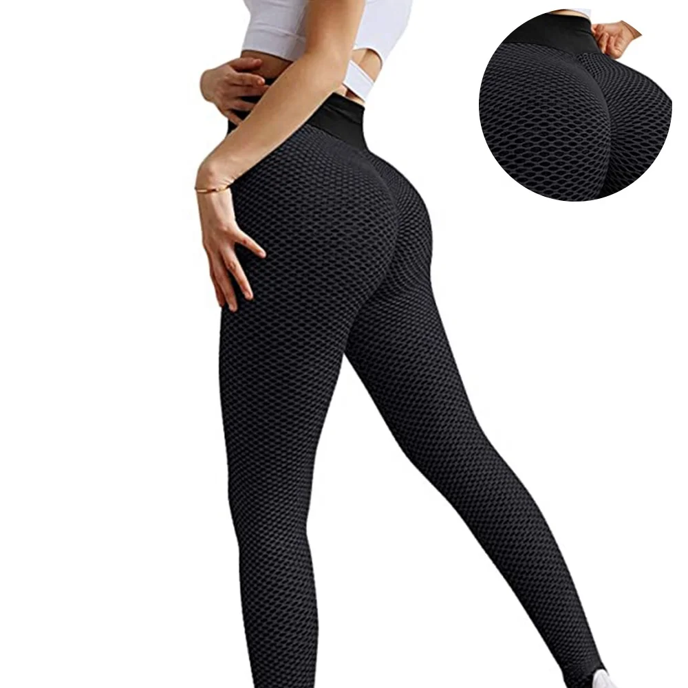 

Amazon Womens High Waisted Mesh Leggings Butt Scrunch Yoga Pants Ruched Booty Tights, 5 different color