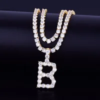 

Iced out hip hop jewelry diamond initial bubble letter custom necklace pendant gold and silver necklace