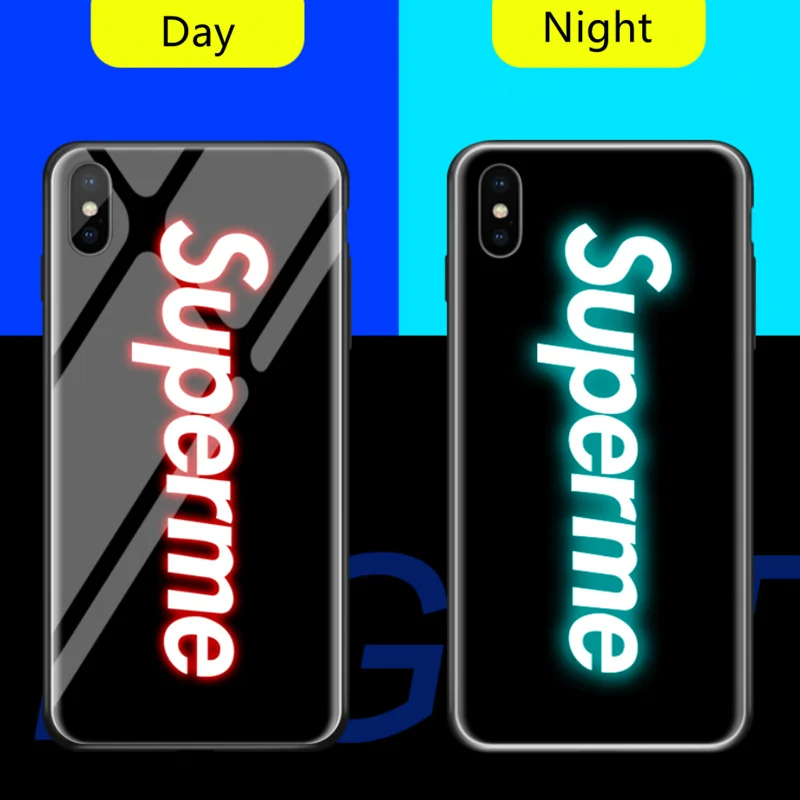 

Hot sale Luminous tempered glass cell phone cover for iphone 12promax Glow In Dark Fashion phone Case For Iphone11promax