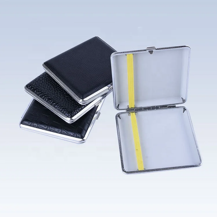 

JL-029N Wholesale Cigarette Case For Packing 20pcs Slim Cigarettes Camouflage Leather Cigarette Case, As showing