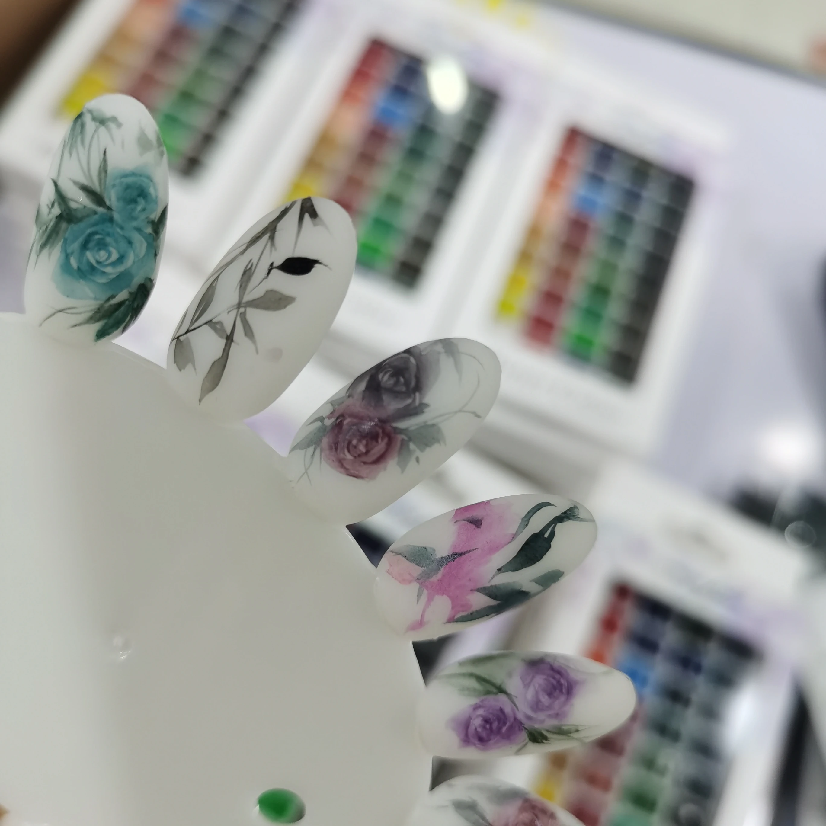 36 Color Solid Watercolor Pigment Set Acrylic Painting Professional Art Painting Nail Art Halo Dyeing Pearl Other Nail Supplies