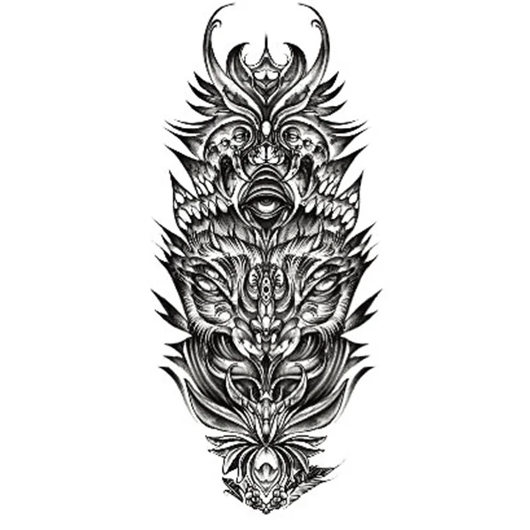 

Wholesale popular man tattoo big arm animal temporary tattoos sticker, Cmyk