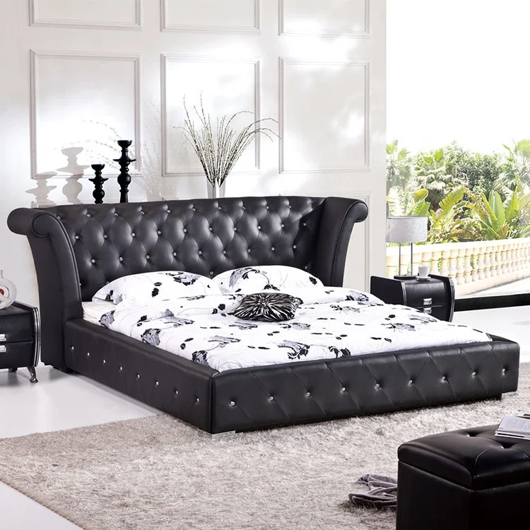 
Luxury plush velvet super king bed frame antique king beds king bed carved 