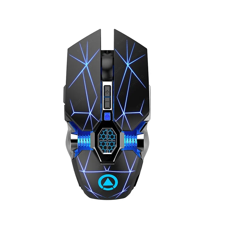 

A7 Multi Function Water cooling light effect sensory cracking Color glow Metal wireless gaming mouse For Game Office