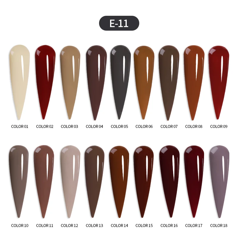 

VENDEENI Private label gel polish factory uv gel nail Soak off gel nail polish brown color