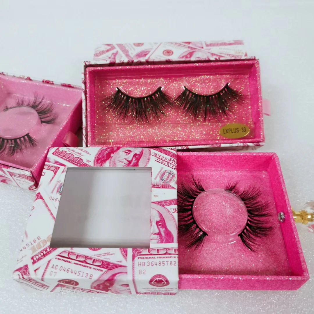 

50 pair deal Lash Mink Lash 3d Natural 100% Best Mink Eyelash Vendor Private Label Eyelash Packaging Box Case False Eyelash