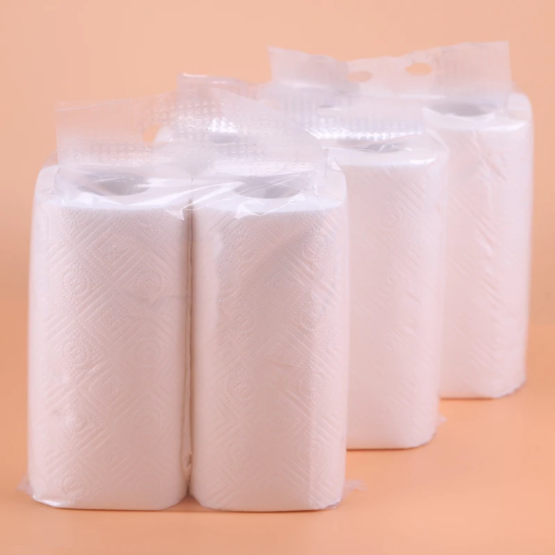 

Full embossed individually wrapped paper kitchen, super strong oil absorption tissue paper kitchen towel paper, Natural