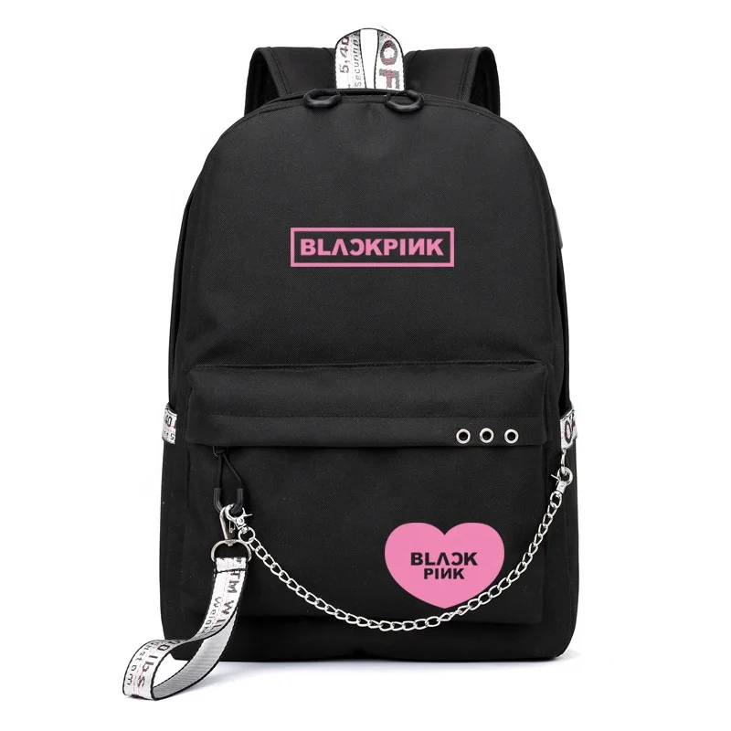 

2020 New Bookbag School Polyester Wholesale Kids Blackpink Mochilas Student Backpack With USB