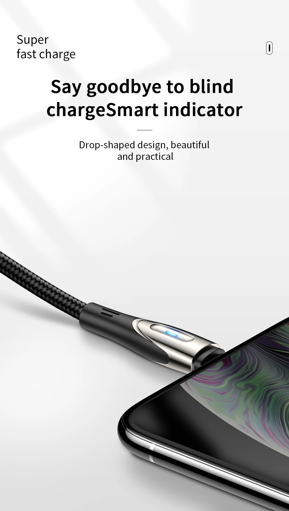 Joyroom data charger top selling led light fast 3m micro usb cable