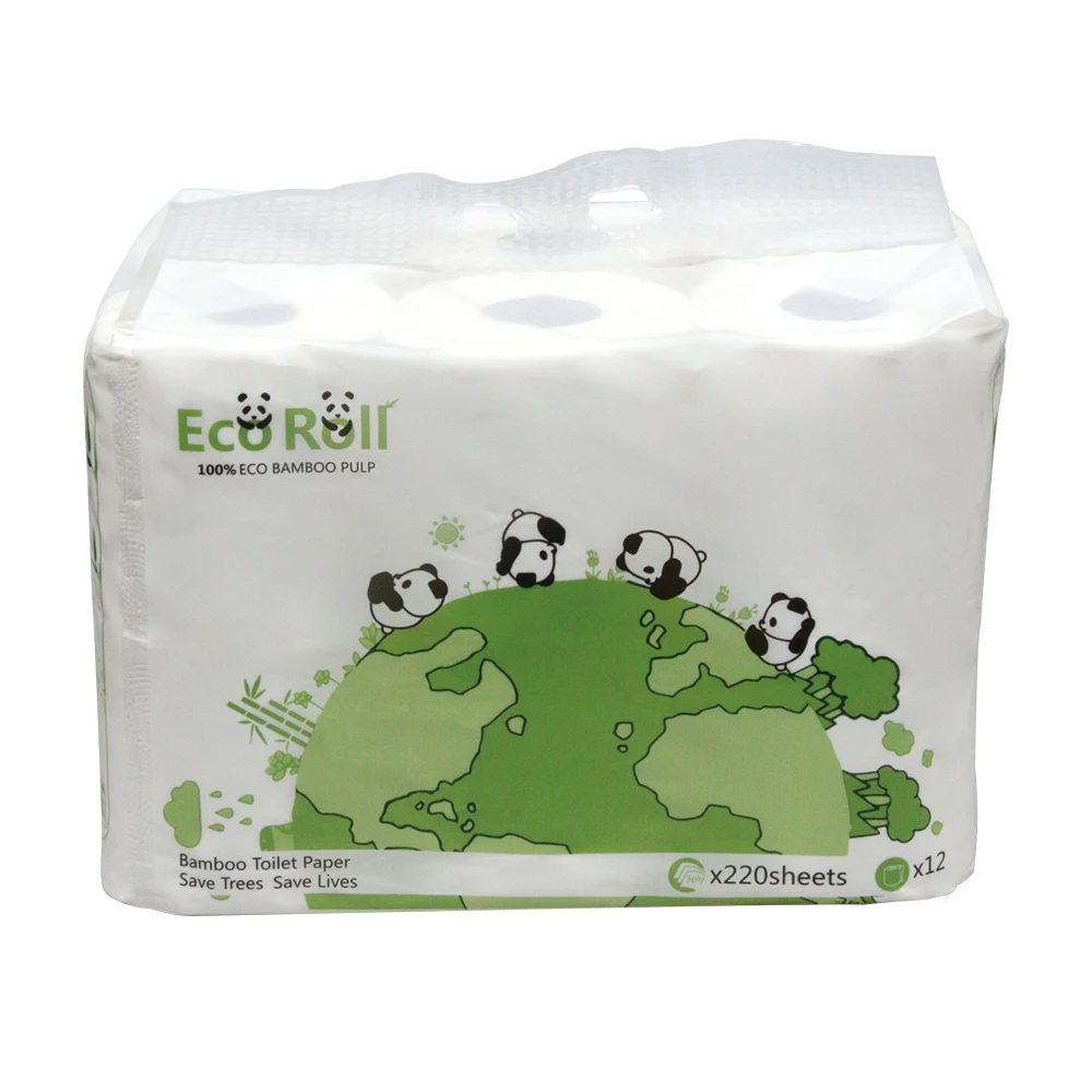 

Eco Roll Bamboo Toilet Paper White Toilet Tissue Fast Deliver Bathroom Tissue Paper