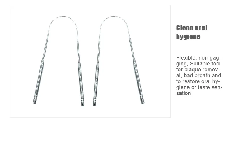 Reusable Oral Cleaning Tool Stainless Steel Metal Copper Rose Gold