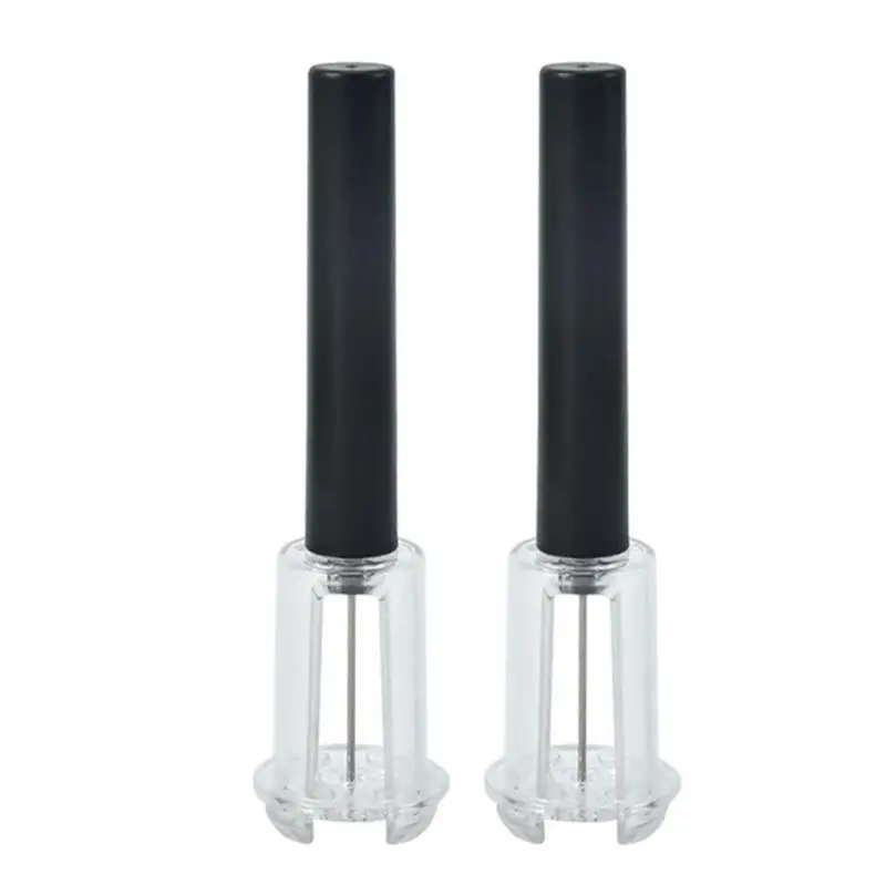 

AAA10 Cork Out Tool Bottle Pumps Corkscrew Kitchen Bar Opener Pin Type Air Pressure Stainless Steel Red Wine Opener, Black