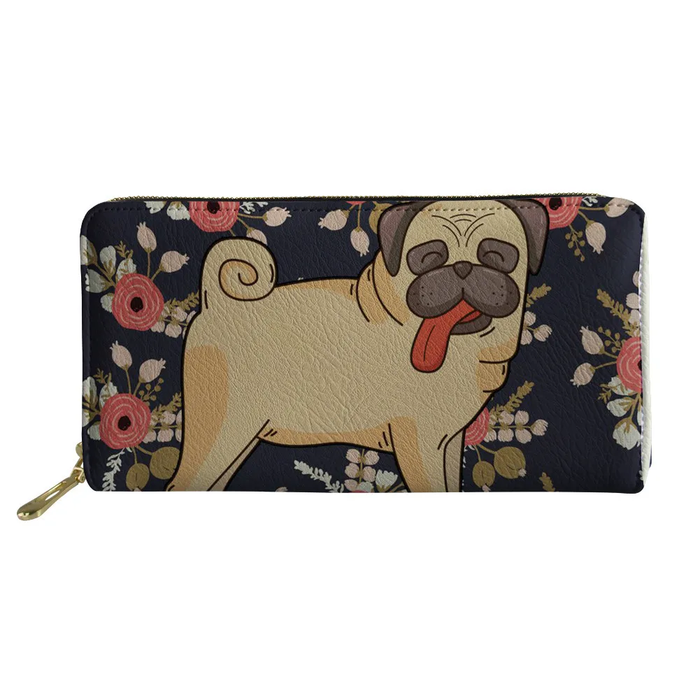 

Long Pu Cheap Wallet Purse For Ladies cute dog Tribal Custom Print Wallet For Women Fashion Zipper Female Wallet Card Holder