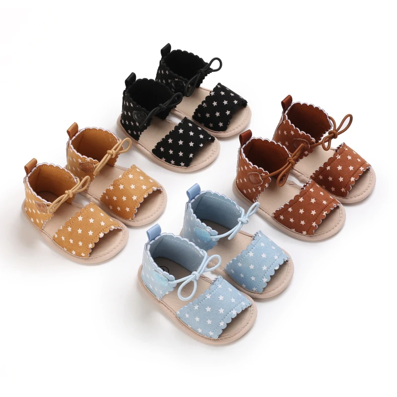 

0-1 year baby girl baby sandals spotted casual toddler shoes
