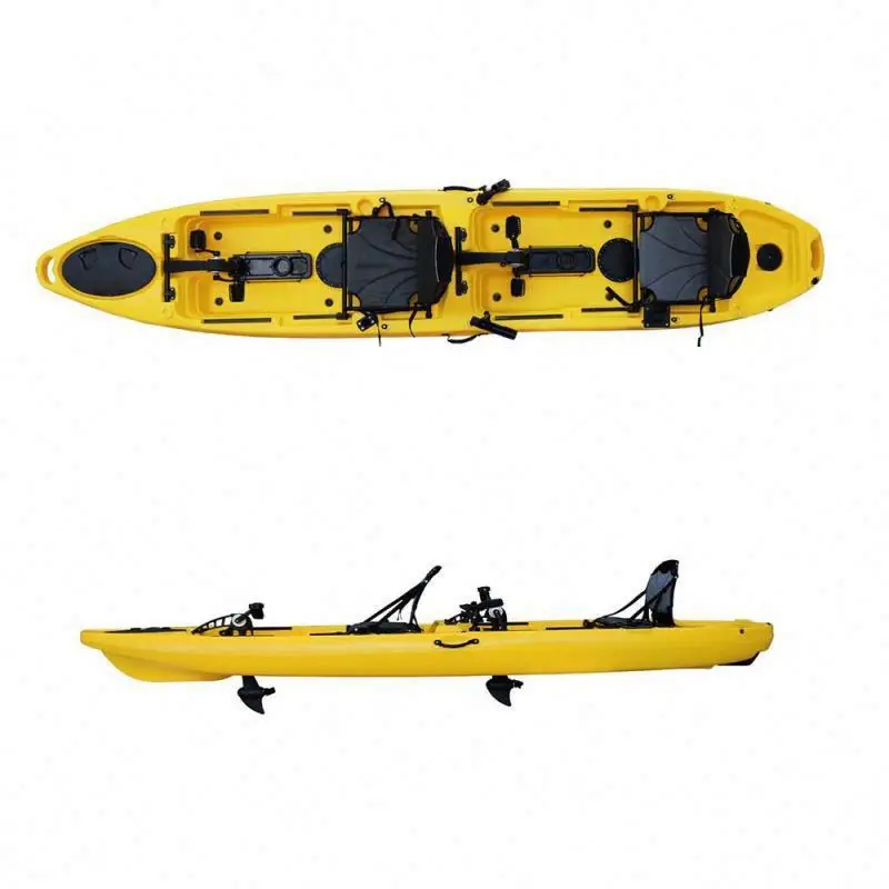 

A 15.7' Tandem 2 Person Kayak Pedal Drive Fishing Kayak Leisure Canoe, Customers required