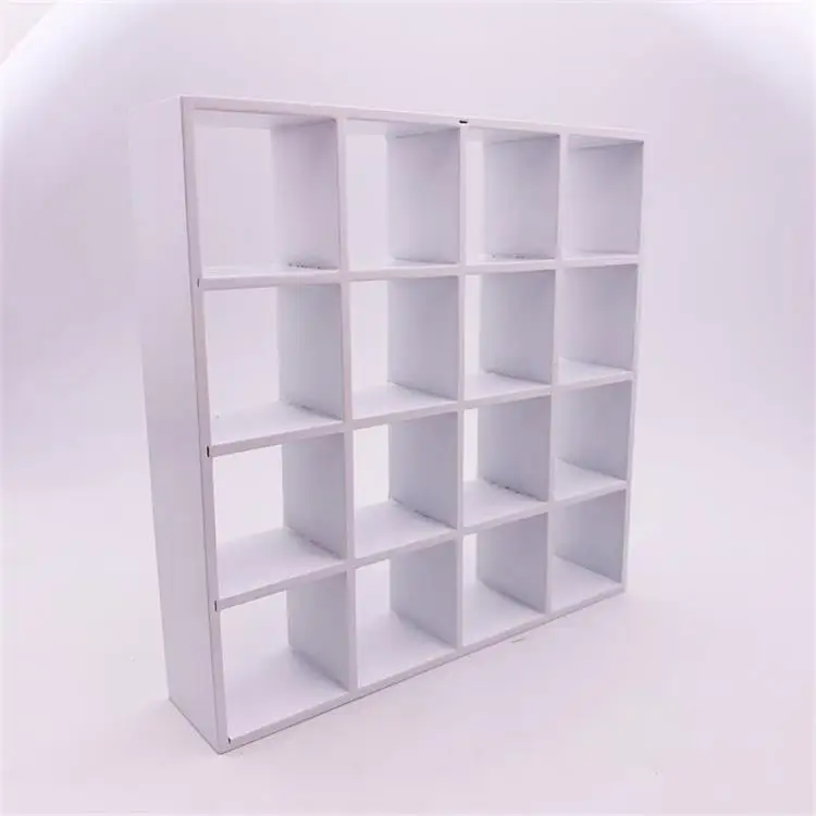 New 1:12 Scale Dollhouse Miniature 16 Grids Display Shelf Stand White Wood 2017 