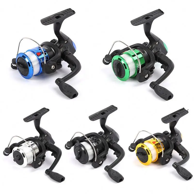 Topline Wholesale 200 Type Metal Spool Spinning Wheel Carp Fishing Spinning Reel with Line Mini Ice Fly Fishing Reel