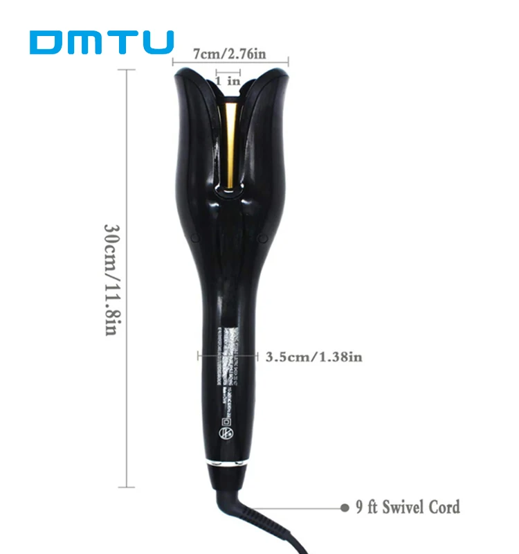

Latest electric plastic self clara auto customer logo hair wand rose spiral travel automatic portable hair curler, Black,red,blue,white