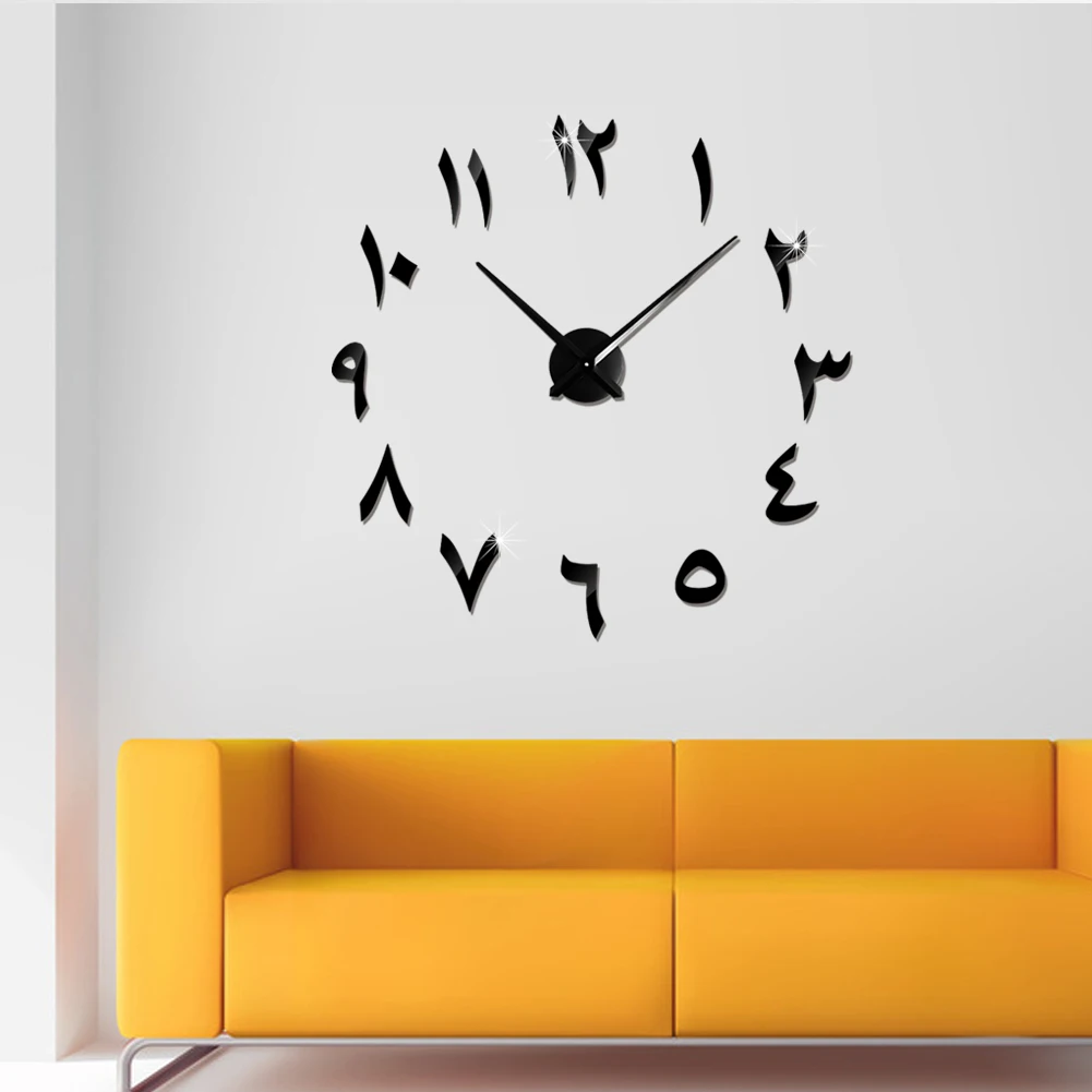 

Creative Modern Design Big Size Luxury Diy 3d Wall Clock Home Decor Art Watch Mirror