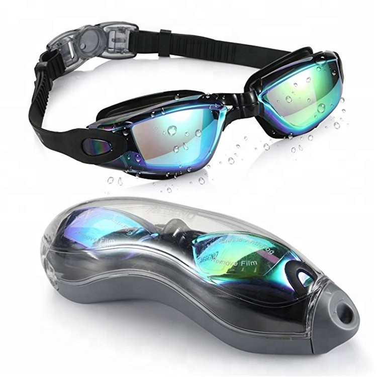 

Colorful Silicone Gasket Power Swim Anti Fog UV Protection Glass Adult customized Sport Swimming Goggle, Optional