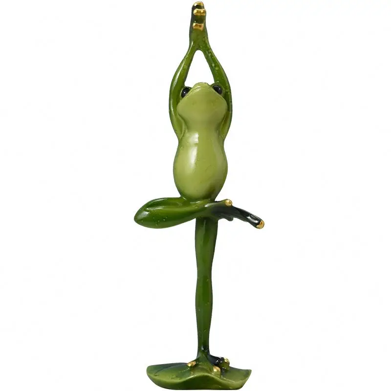 

Cute Woodland Frog Green Travel Frog Ornament Figurine Accessories Gift Cute Frog Resin ornaments