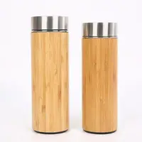 

Double wall Stainless Steel Vacuum flask with Bamboo water bottle