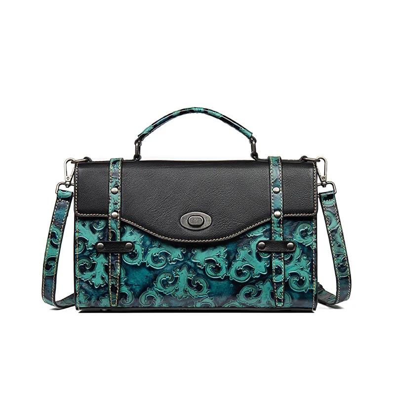 

New Fashion Ladies Cow Leather Hand Bags Shoulder Bag Luxury Designers Purses Handbags For Women, Black, green, blue