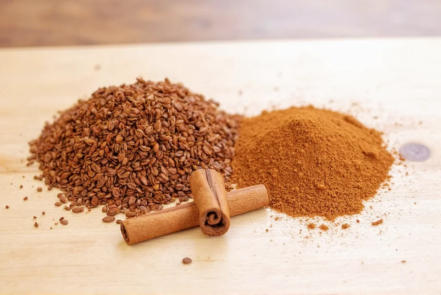 Cinnamon in a bowl with a spoon