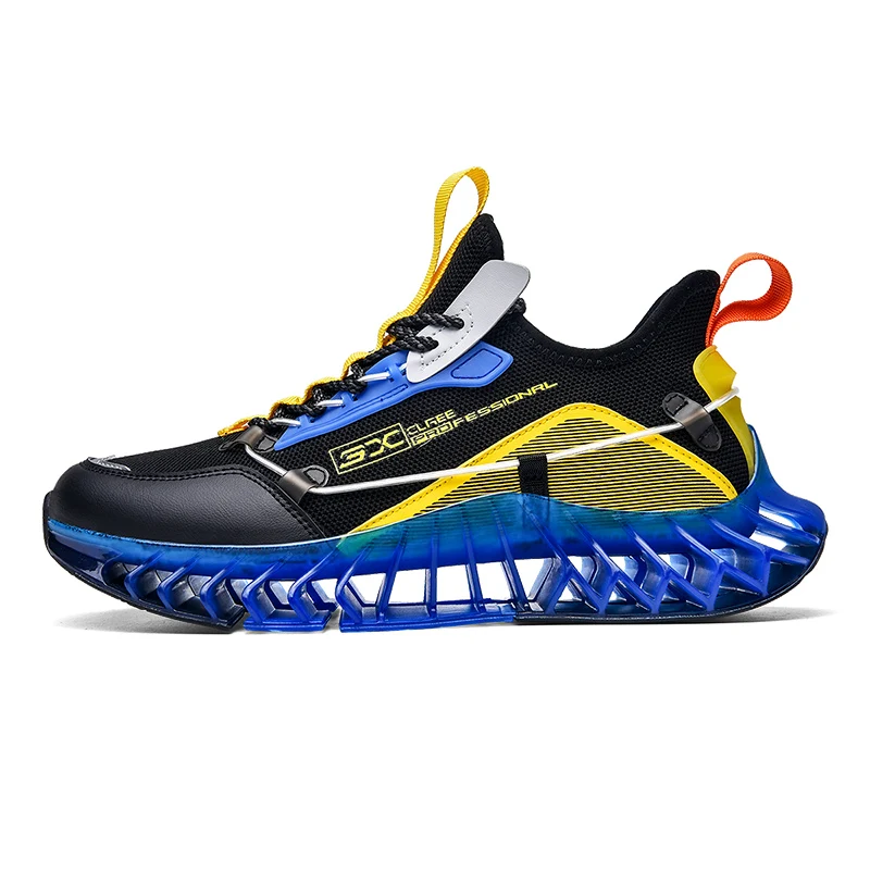 

2021 factory direct new men's air running sneakers wholesale best quality mens sport casual running black shoes, Black/yellow/white