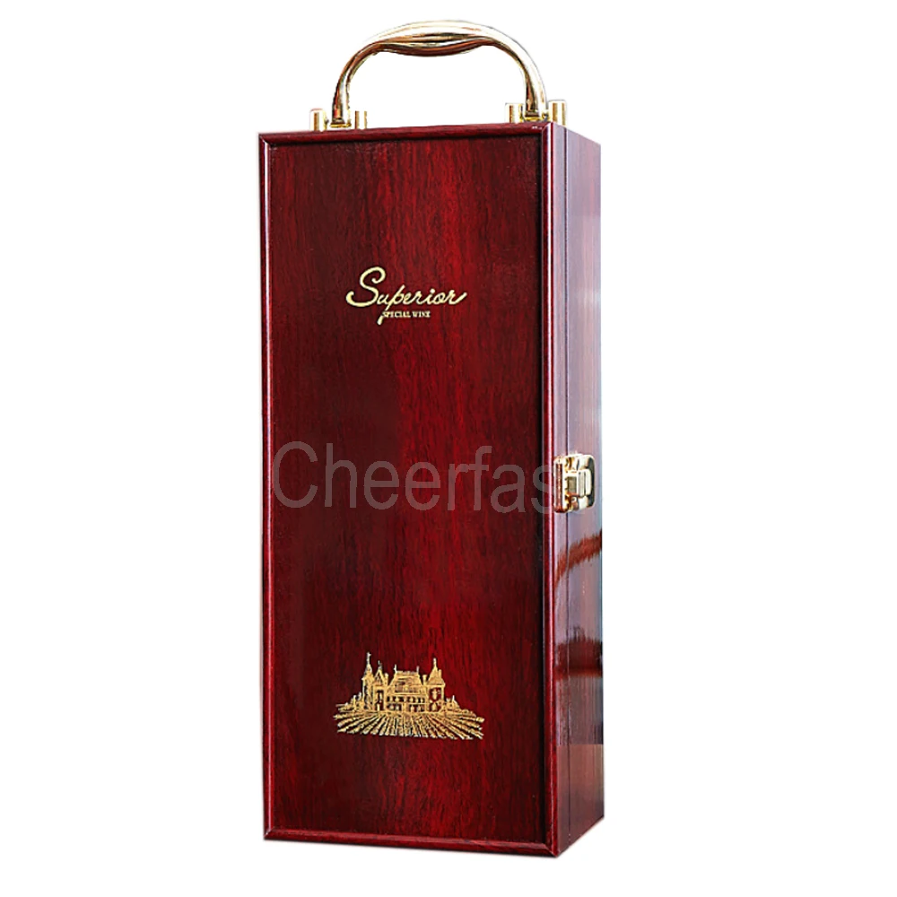 
Direct sales single wooden box wood for wine gift 
