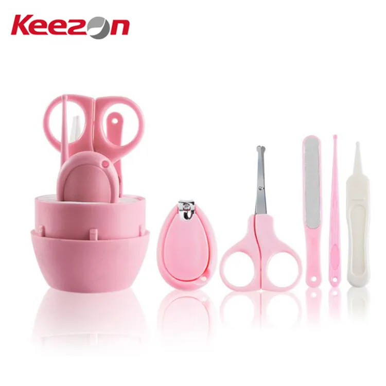 

kids baby nail clipper care kit manicure set, Pink,blue