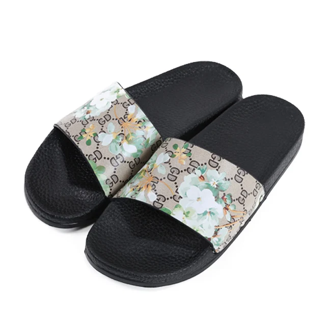 

Custom Small Quantity Printed Orthopedic PU Leather Slippers Women