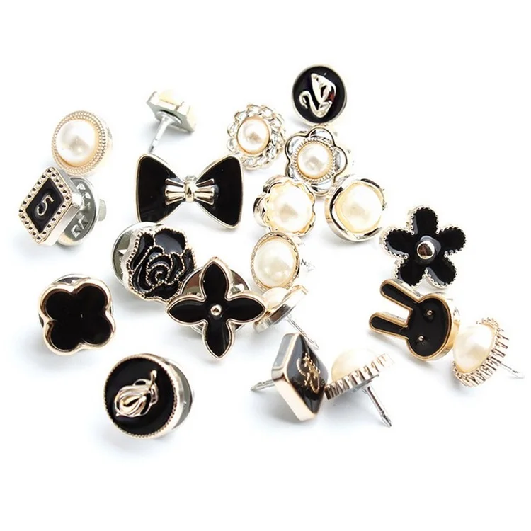 

Hot Sale Decorative Removal Anti-exposed Buttons No Sew Detachable Pin Pearl Buttons for Women