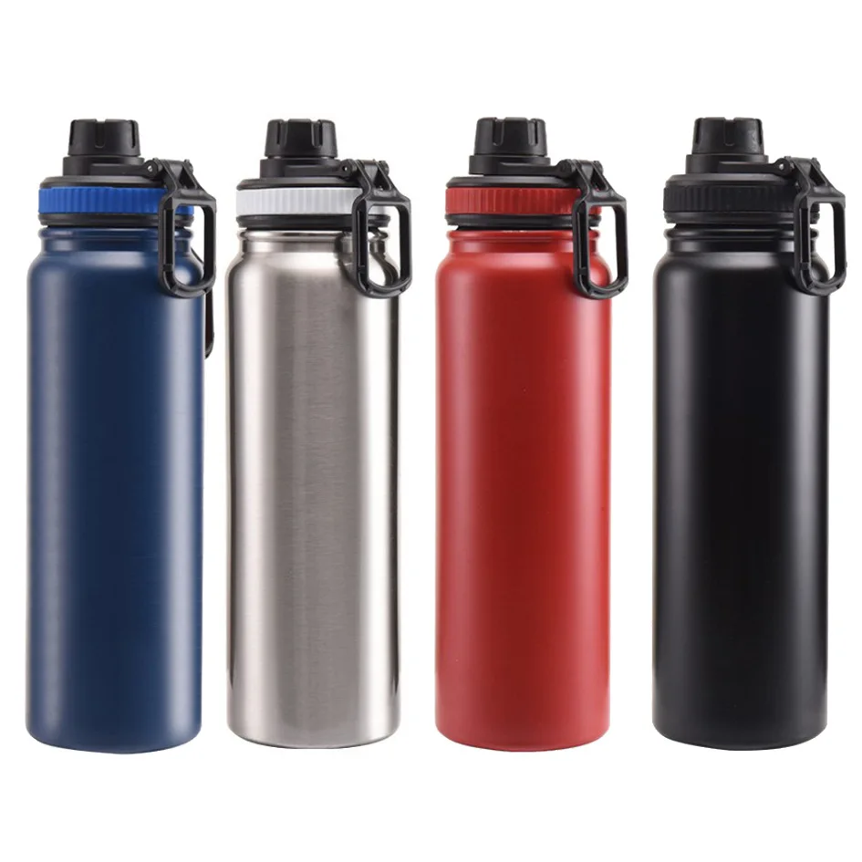 

HOT Sale Stainless Steel Vacuum Insulated Water Bottle with 100% Leak-Proof Sports Traveling Bottle, Black, steel,red, blue