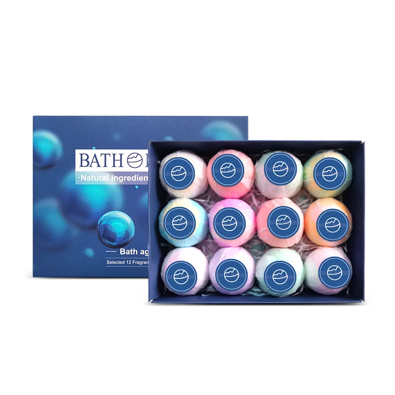 

Masculine Spa Fizzers Men's Bath Bombs Gift Set 24 Therapeutic Shea Bath Bombs For Men, Colorful