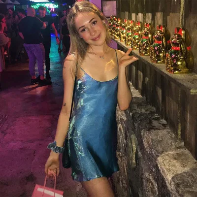

Fashion Lady Party Strap Summer Women Casual Mini Dresses, Picture color