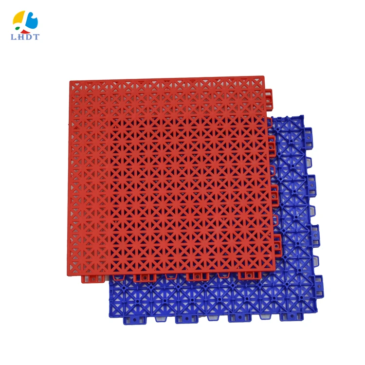 

Backyard plastic decking floor square tiles suit for Tennis Basketball outdoor sports suspended floor, 12 colors