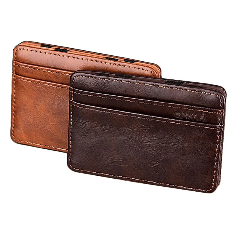 
China wholesale rfid mans slim minimalist men elephant genuine leather wallets magic custom key wallet waterproof wallet 